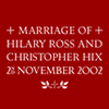 Marriage of Hilary and Chris